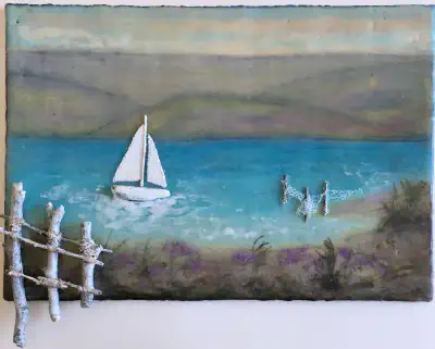 Encaustic — Winter Herbs