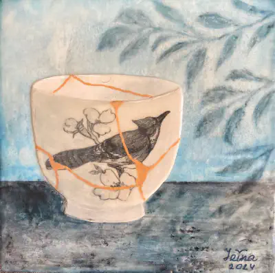 Encaustic — Kintsugi Bowl