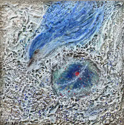 Encaustic — Blue Bird