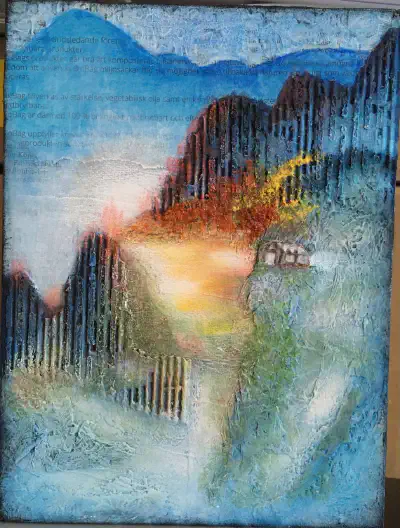 Mixed Media — Mountain Landscape