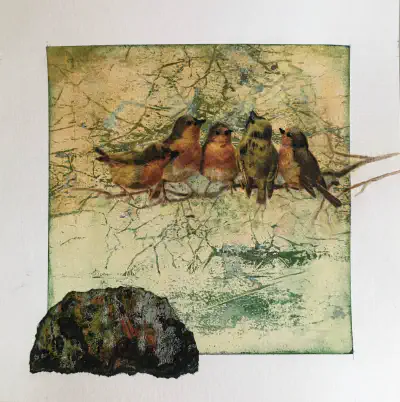 Mixed Media — Sea and Lighthouse