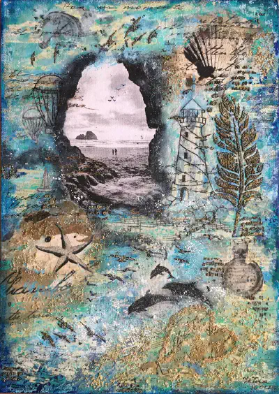 Mixed Media — Storks on the Roof