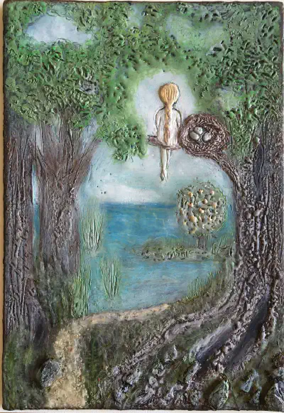 Encaustic — Rainbow Waves